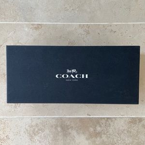 COACH Empty black storage box. heavy cardboard black 5”x4.5x 11”